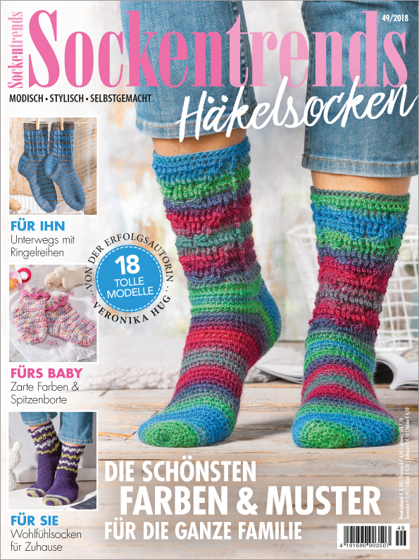 Magazin Produktbild:  Sockentrends Nr. 49/2018 - Häkelsocken