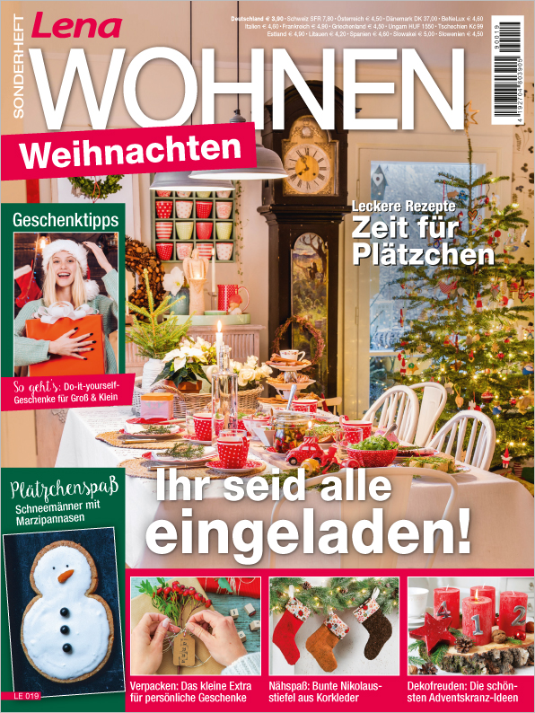 Lena Wohnen Sonderheft LE 019 - Weihnachten - Ihr seid alle eingeladen! Magazin Produktbild:  Lena Wohnen Sonderheft LE019- Weihnachten - Ihr seid alle eingeladen!