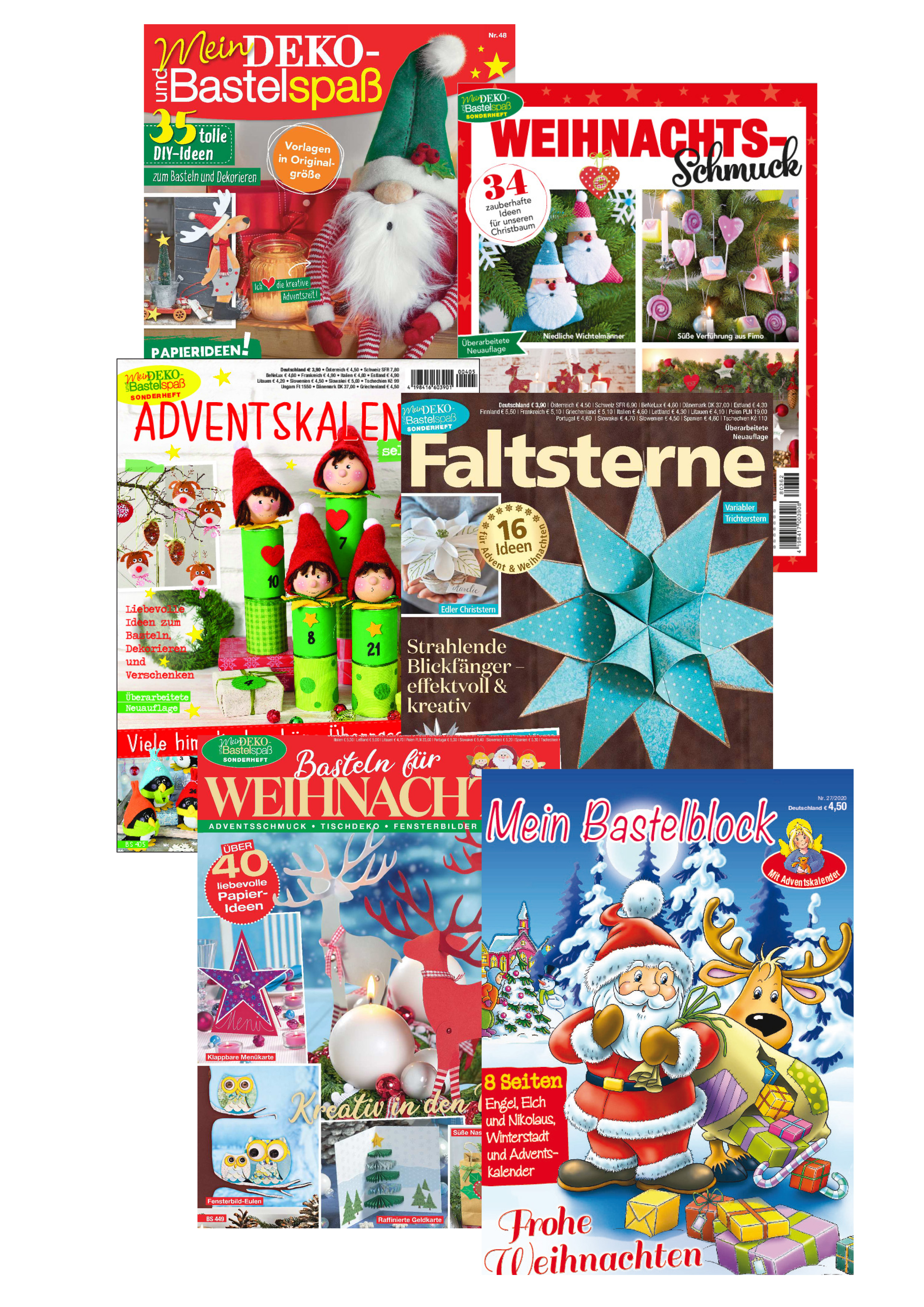 XXL Weihnachts Bastel Bundle: BS48/22+BS362+BS405+BS434+BB 27/20