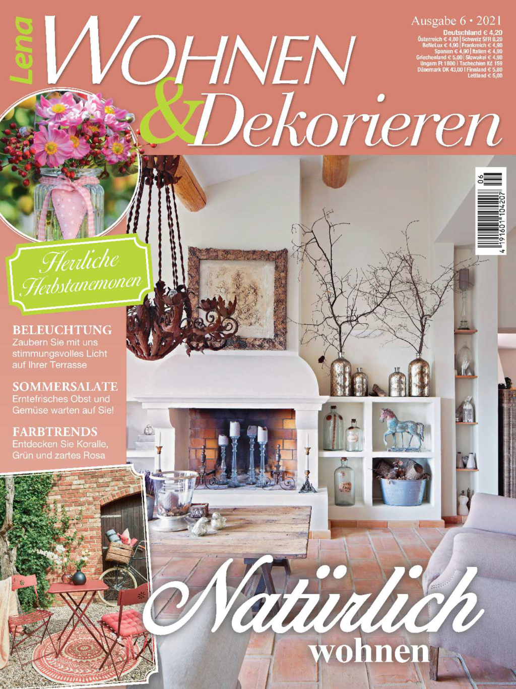 Magazin Produktbild: Lena Wohnen&Dekorieren Nr. 6/2021 - Natürlich wohnen