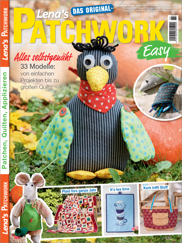 Lena´s Patchwork Nr. 64/2017 - Easy 33 Modelle: von einfachen Projekten bis zu großen Quilts Lena´s Patchwork Nr. 64/2017 - Easy 33 Modelle: von einfachen Projekten bis zu großen Quilts