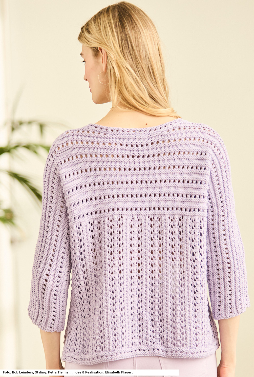 Modellansicht Bild 5: Pullover im Ajourmuster