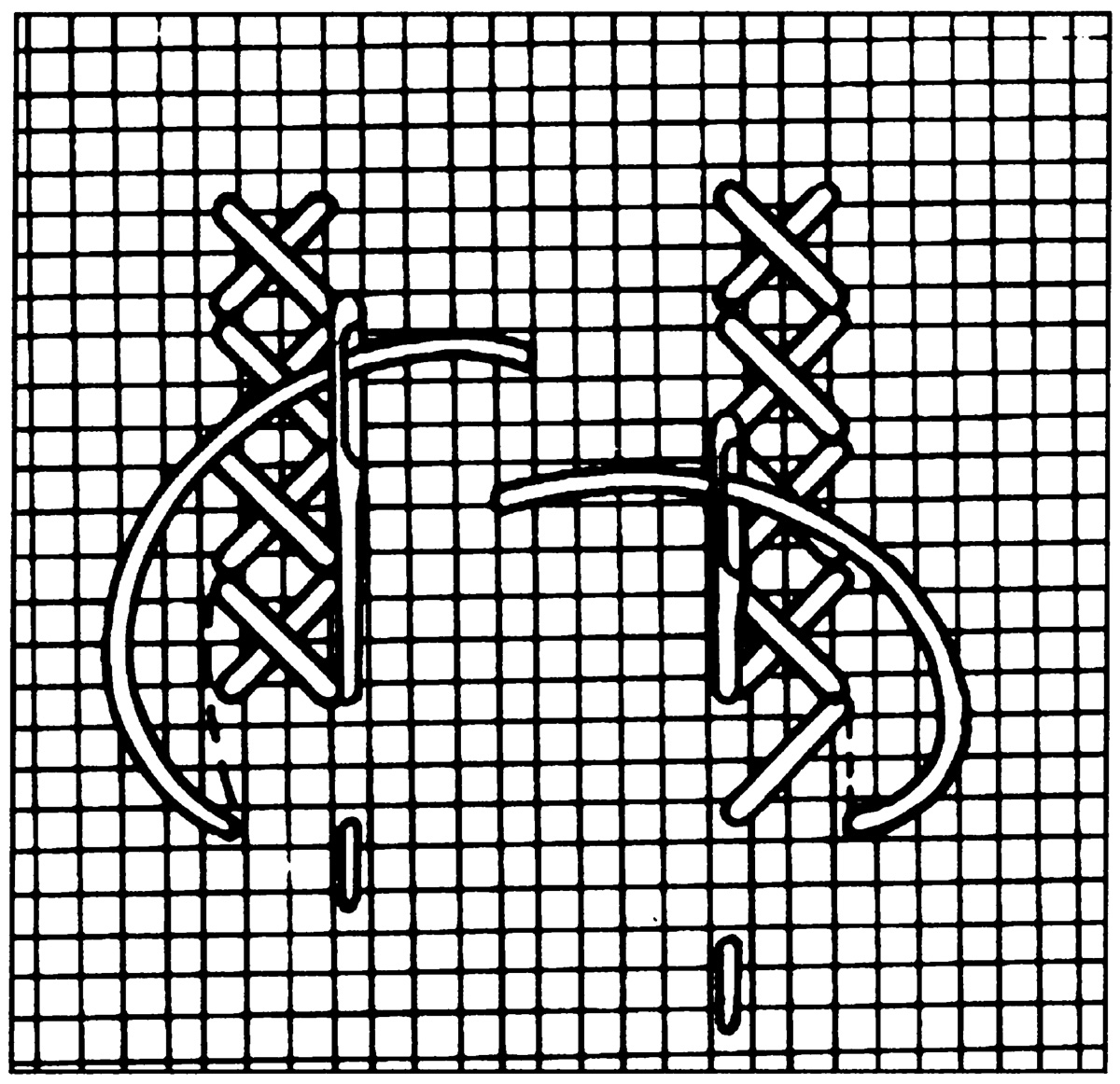 Schwarz-weißes Karo-Muster mit geometrischen Formen, perfekt für diy Handarbeit und selbstgemachte Designs.