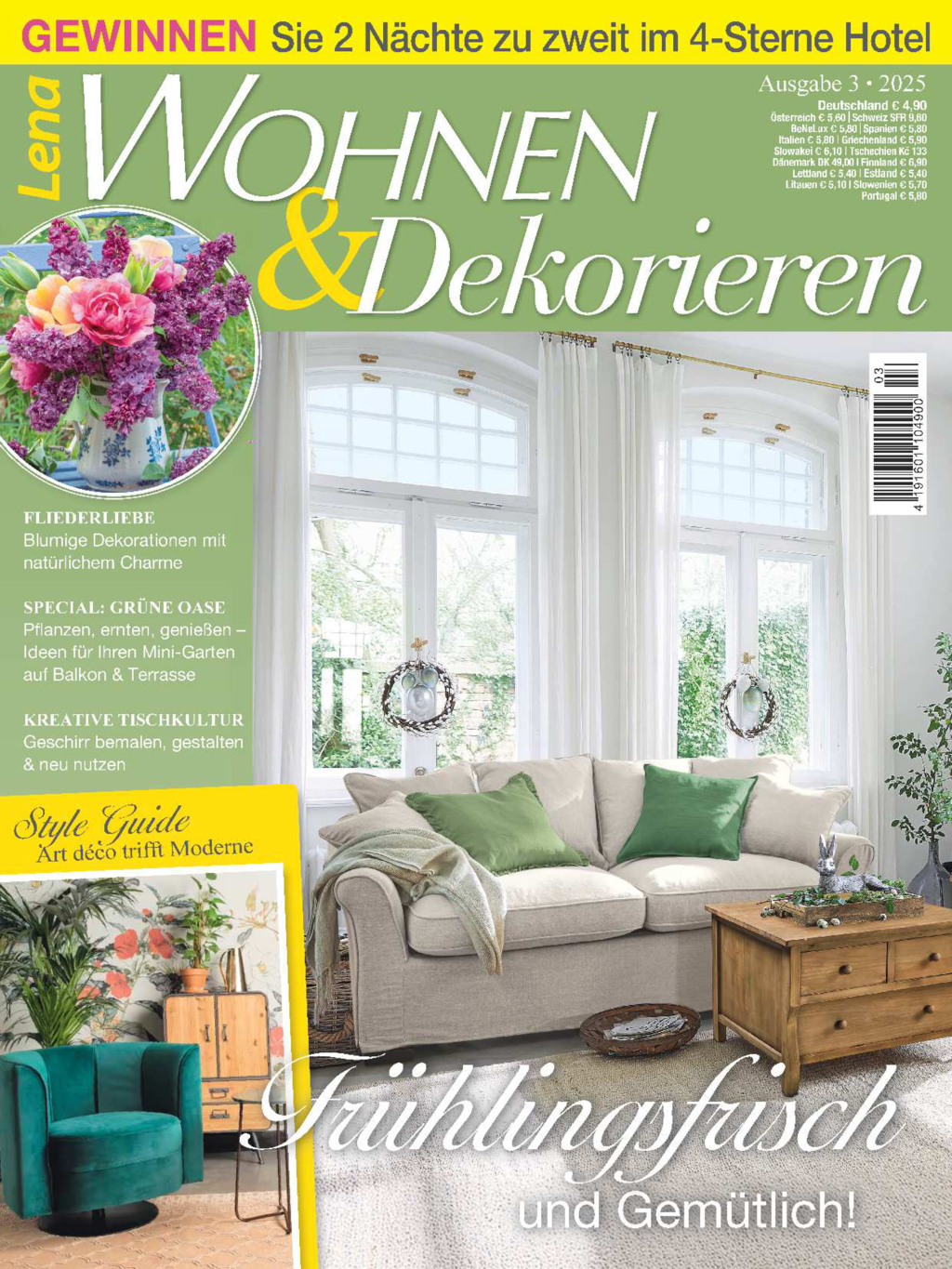 Lena Wohnen & Dekorieren Nr. 3/2025 - Frühlingsfrisch und gemütlich! Magazin Produktbild: Lena Wohnen & Dekorieren Nr. 3/2025 - Frühlingsfrisch und gemütlich!
