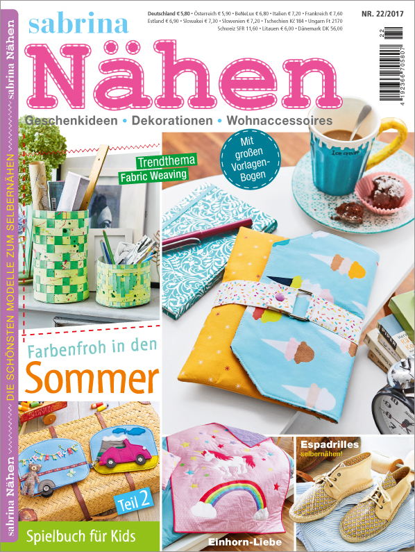 Sabrina Nähen Nr. 22/2017 - Farbenfroh in den Sommer Magazin Produktbild: Sabrina Nähen - Farbenfroh in den Sommer