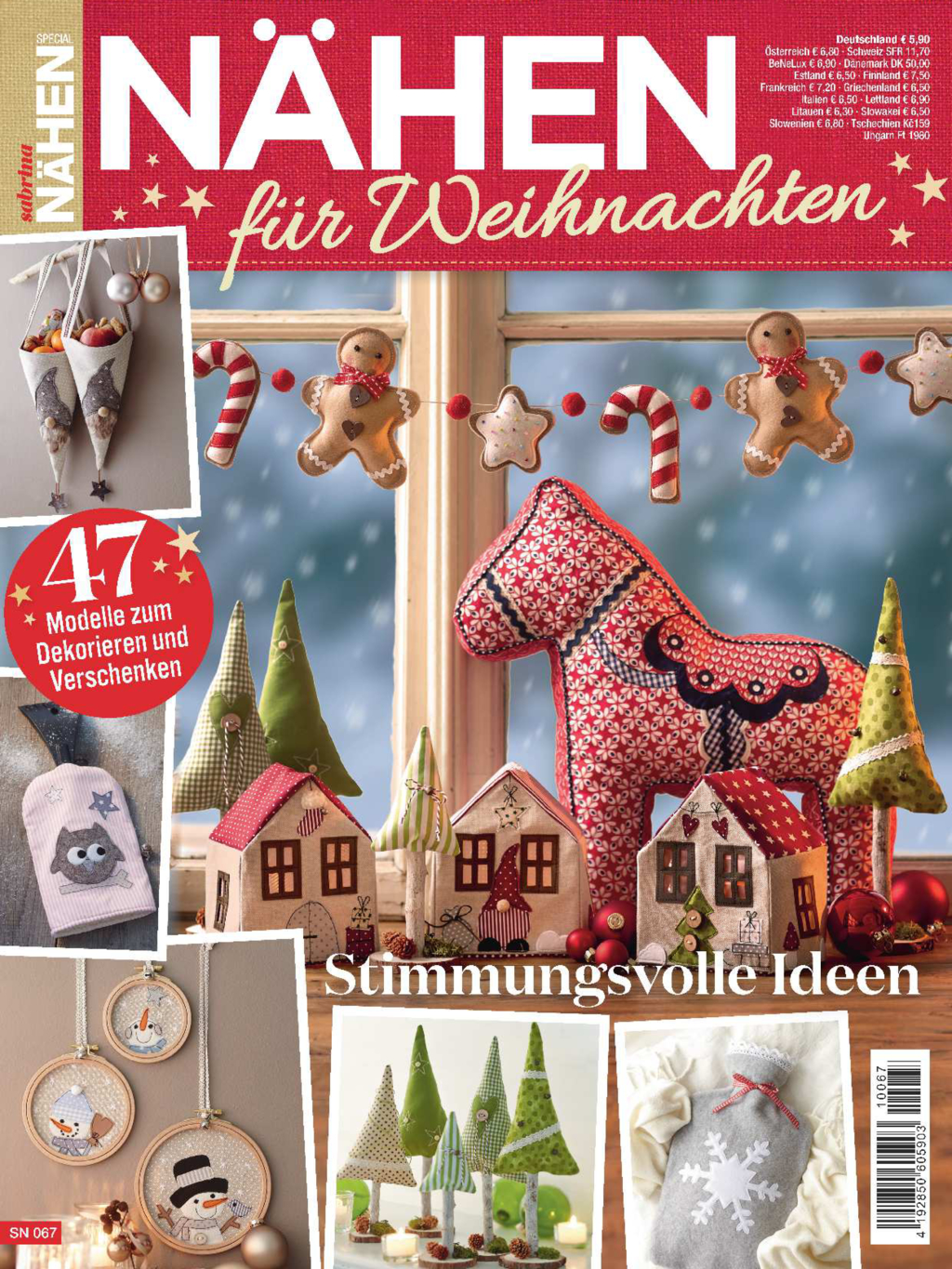 XXL-Bundle Nähen für Weihnachten + Extra Geschenketüte Motiv Schneemann