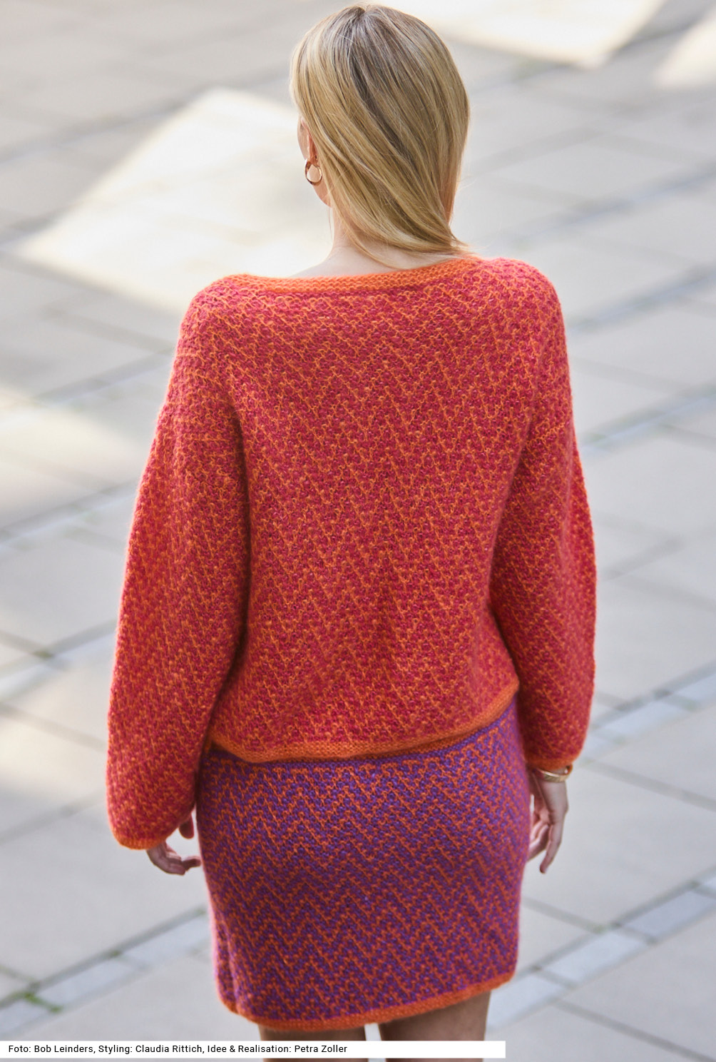 Modellansicht Bild 5: Pullover und Rock mit Hebemaschenmuster