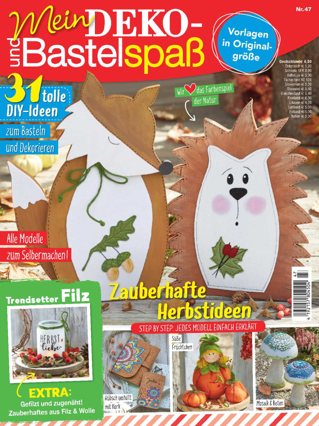 Mein Deko- und Bastelspaß Nr. 47/2022 - Herbstideen Magazin Produktbild: Mein Deko- und Bastelspaß Nr. 47/2022 - Herbstideen