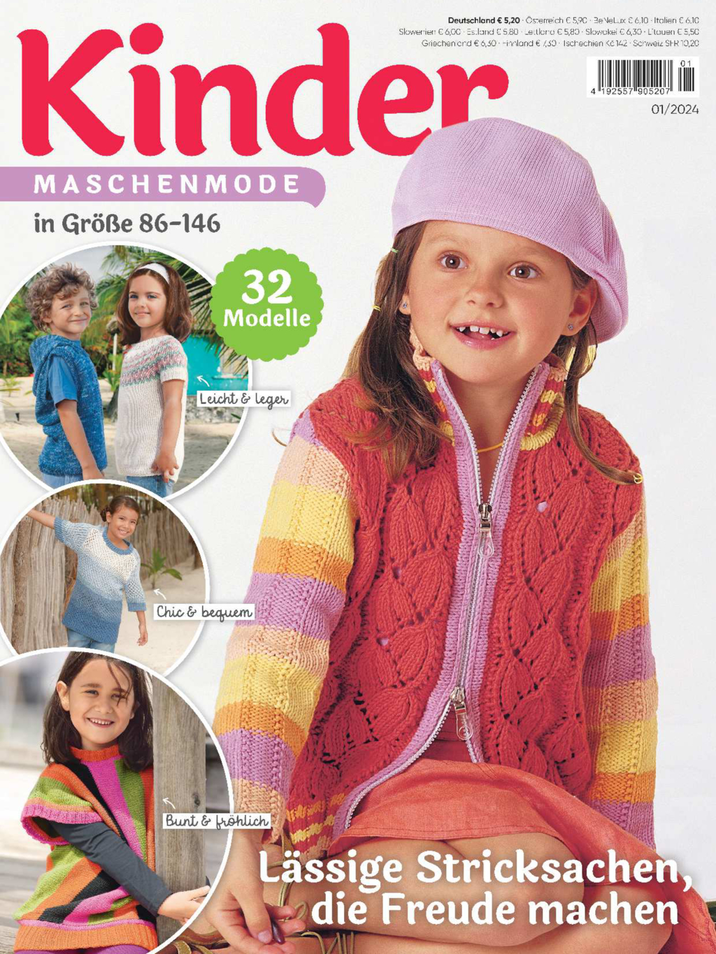 Magazin Produktbild: Kinder Maschenmode 1/2024 - Lässige Stricksachen, die Freude machen