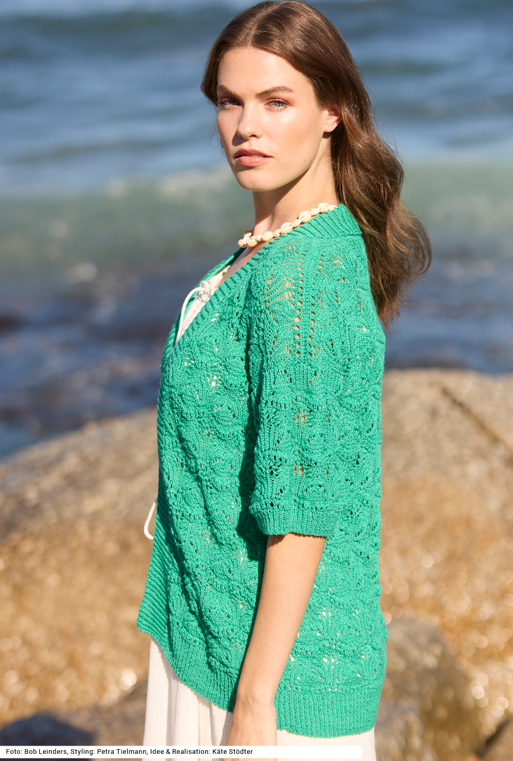 Modellansicht Bild 3: Jacke mit Ajourmuster