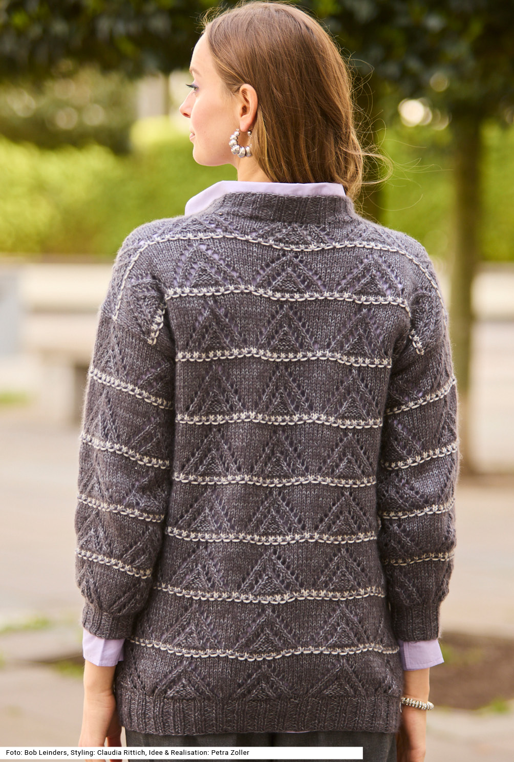 Modellansicht Bild 5: Jacke mit Ajourmuster