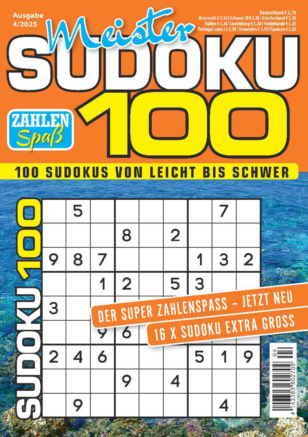 Meister Sudoku 100 04/2025 Magazin Produktbild: Meister Sudoku 100 04/2025