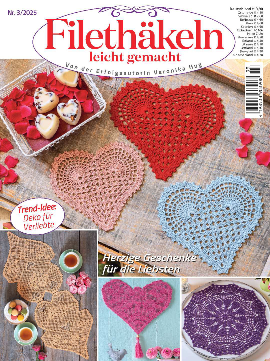 Magazin Produktbild: Filethäkeln leicht gemacht Nr. 3/2025 - Herzige Geschenke für die Liebsten