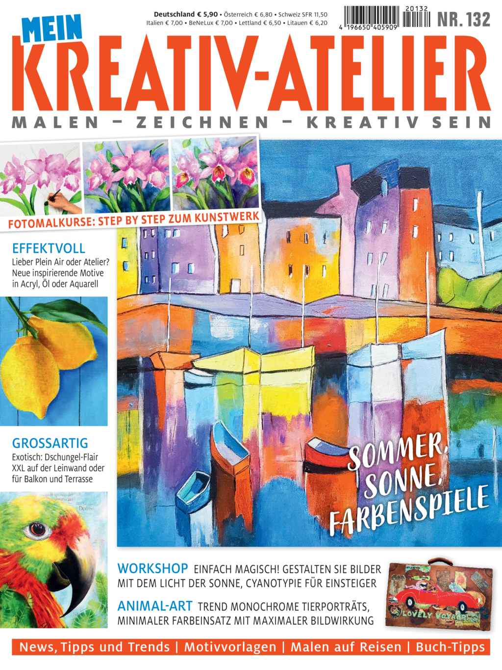 Mein Kreativ-Atelier Nr. 132 - Sommer, Sonne, Farbenspiele Magazin Produktbild: Mein Kreativ-Atelier Nr. 132 - Sommer, Sonne, Farbenspiele