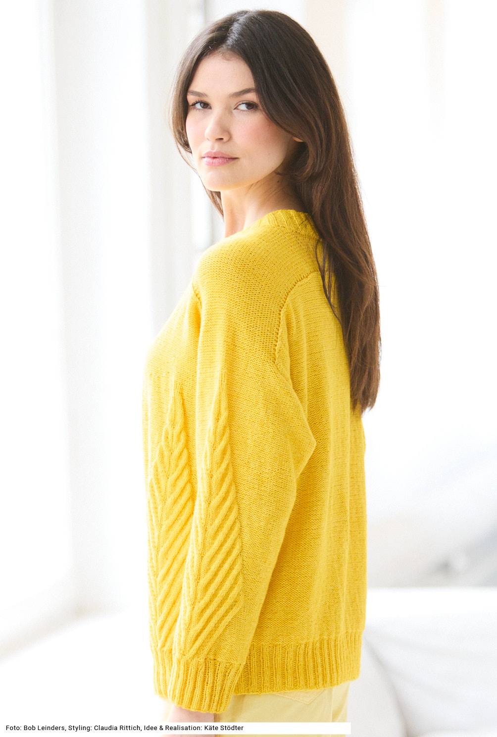 Modellansicht Bild 3: Musterpulli mit Schulterpasse