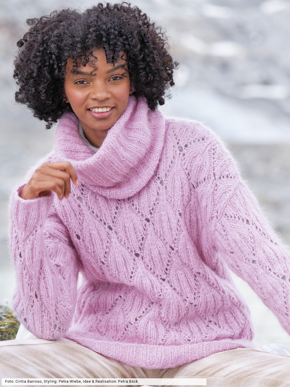 Modellansicht Bild 1: Pulli im Rautenmuster