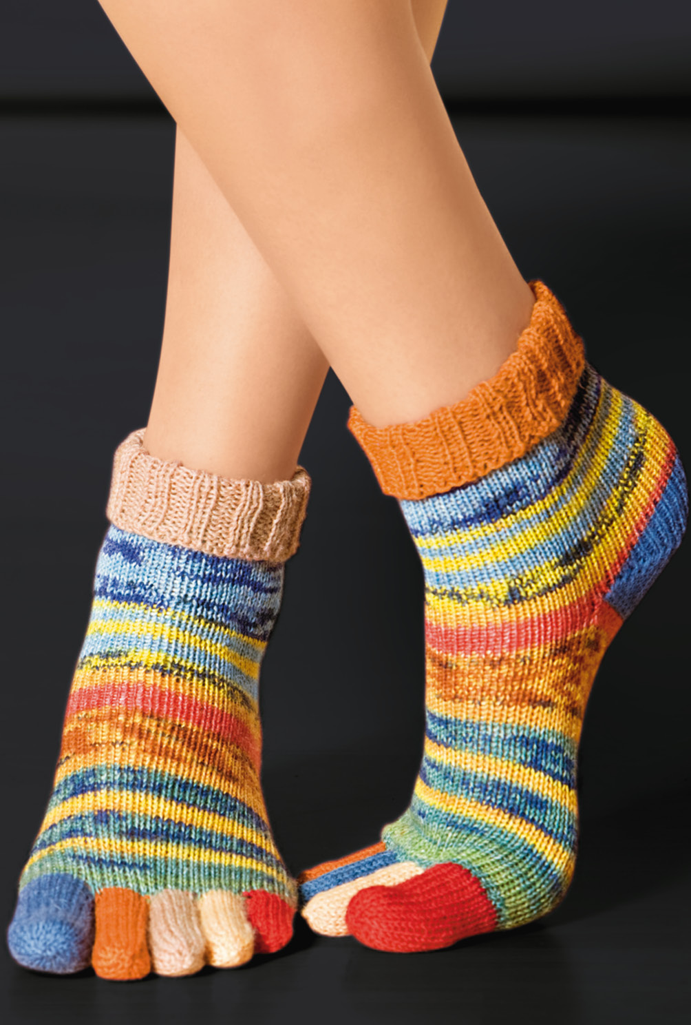 Bunte Zehensocken