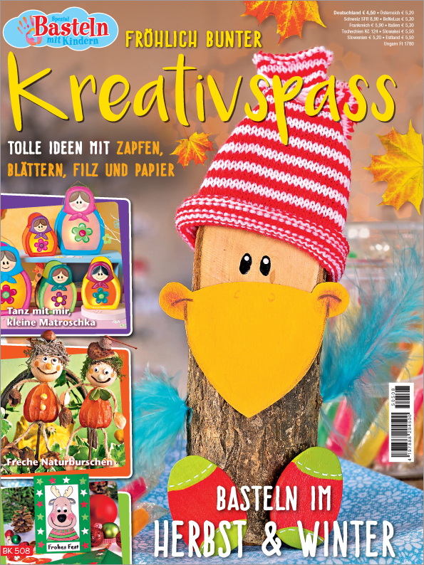 Modisches rot-weiß gestreiftes Mützchen, handgefertigtes Holzgesicht; ideal für kreative Bastelideen.