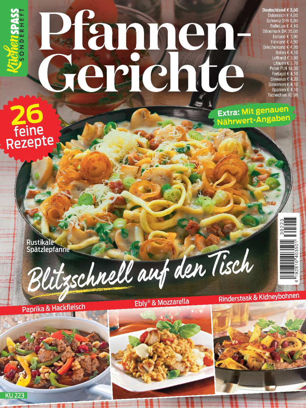 Küchenspaß Sonderheft KU 223 - Pfannengerichte Magazin Produktbild: Küchenspaß Sonderheft KU 223 - Pfannengerichte