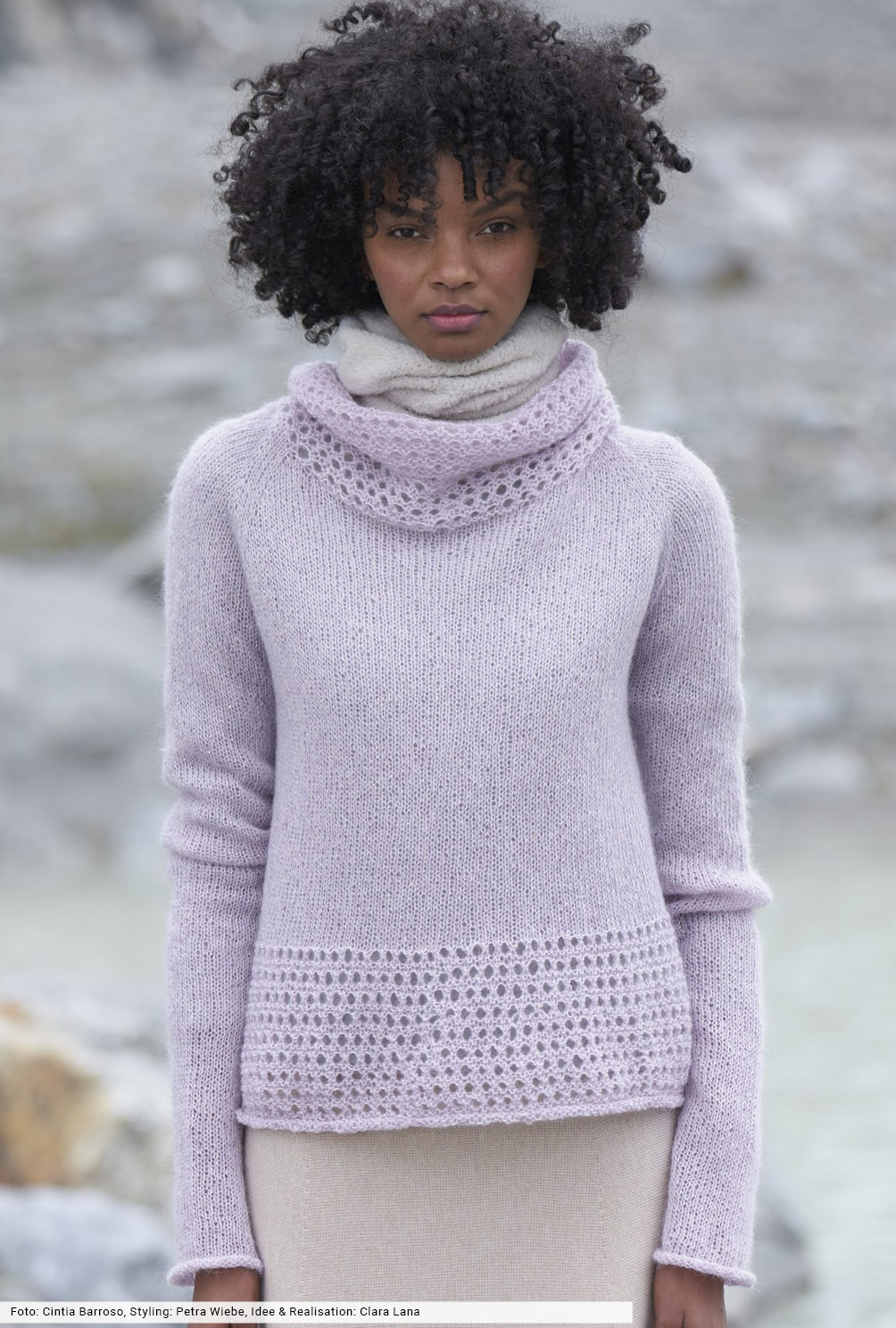 Modellansicht Bild 2: Pulli mit Lochmuster-Rolli