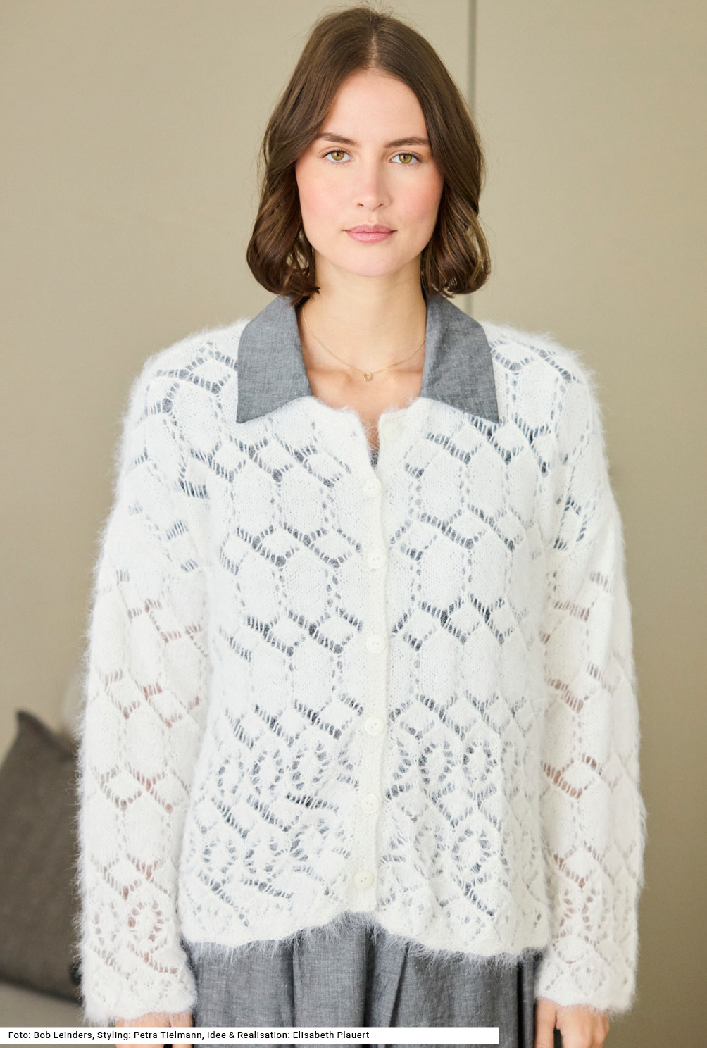 Modellansicht Bild 2: Jacke mit Ajourmuster