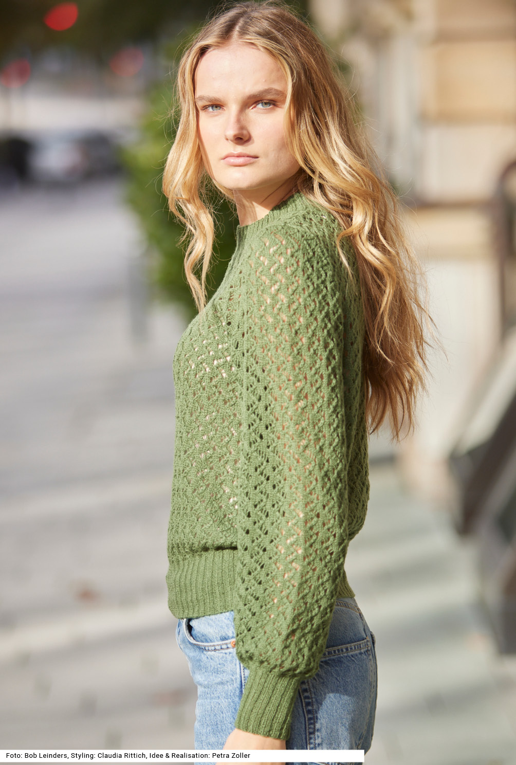 Modellansicht Bild 3: Pulli mit Ajourmuster