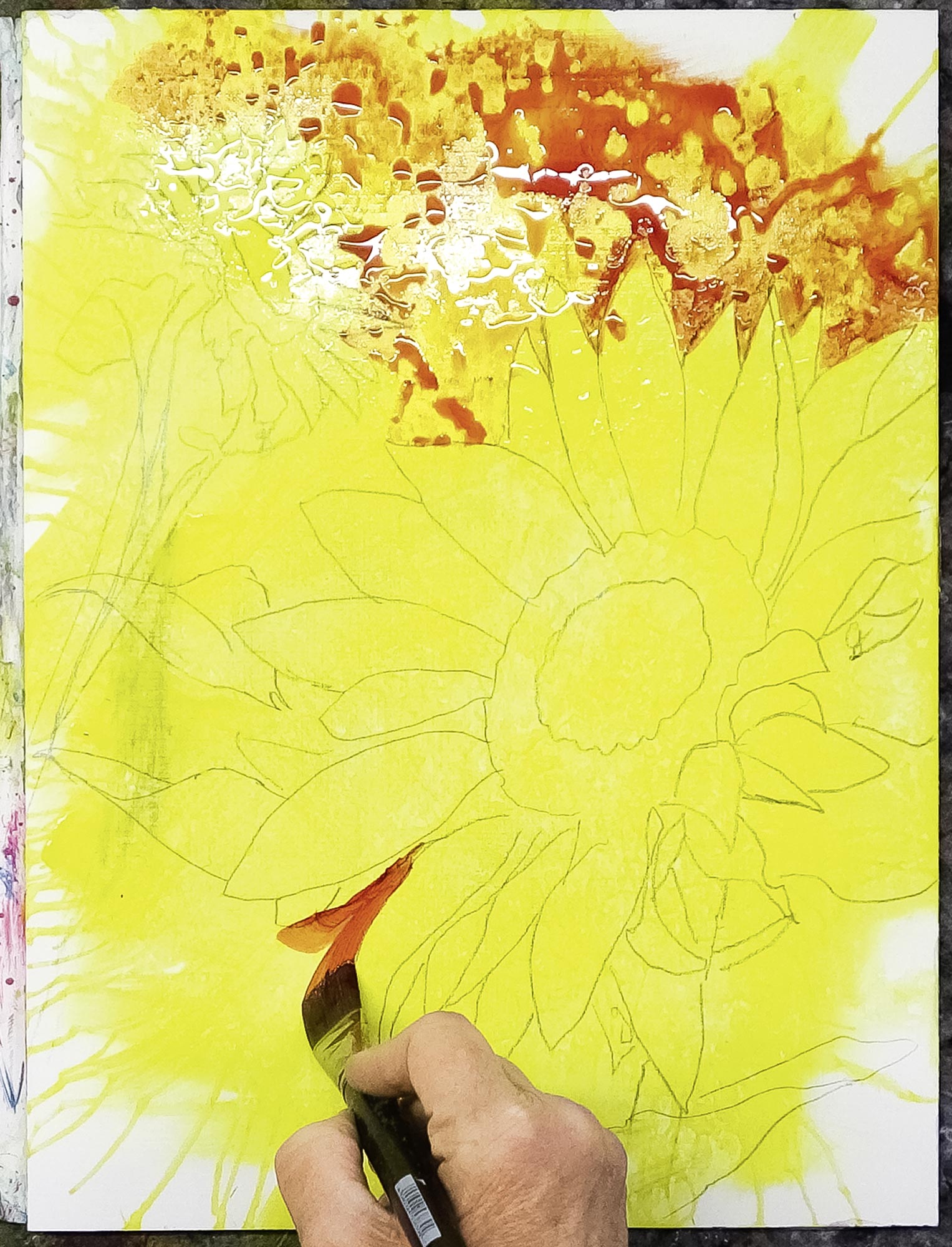 Live-Malschule "Sonnenblume" mit Anja Gensert Live-Malschule "Sonnenblume" mit Anja Gensert