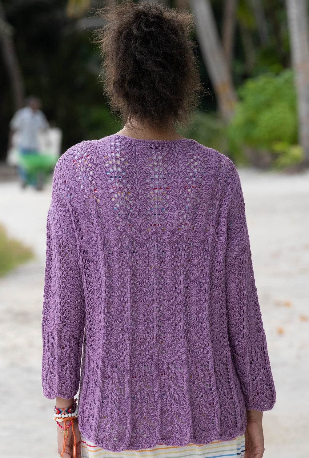 Mustermixpulli in Lavendel