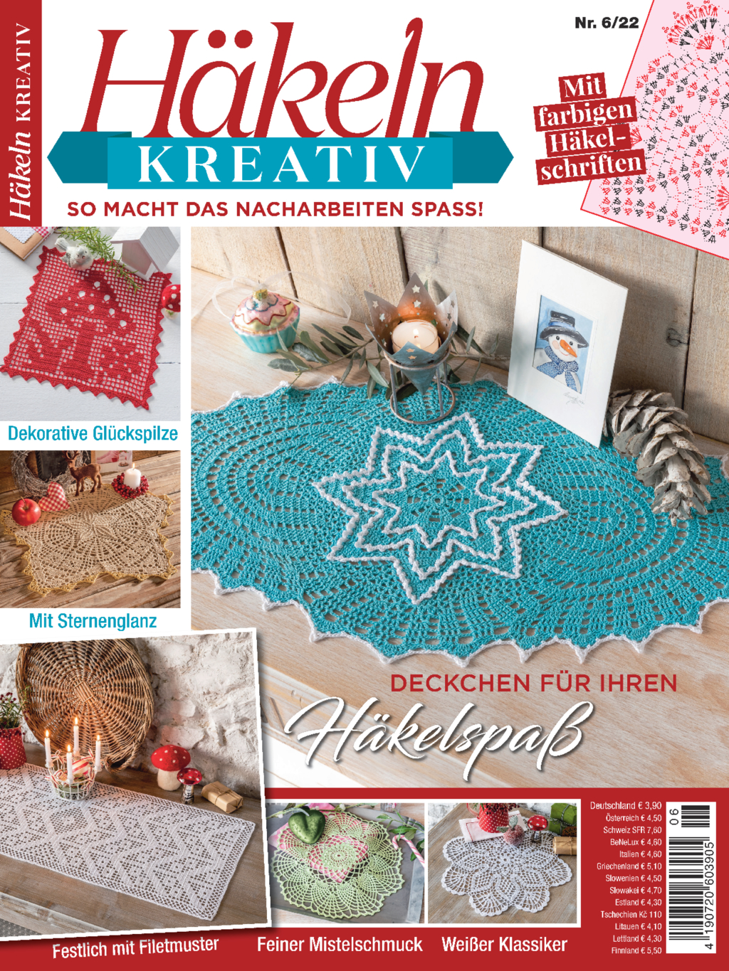 Magazin Produktbild: Häkeln kreativ Nr. 06/2022 - Deckchen für Ihren Häkelspaß