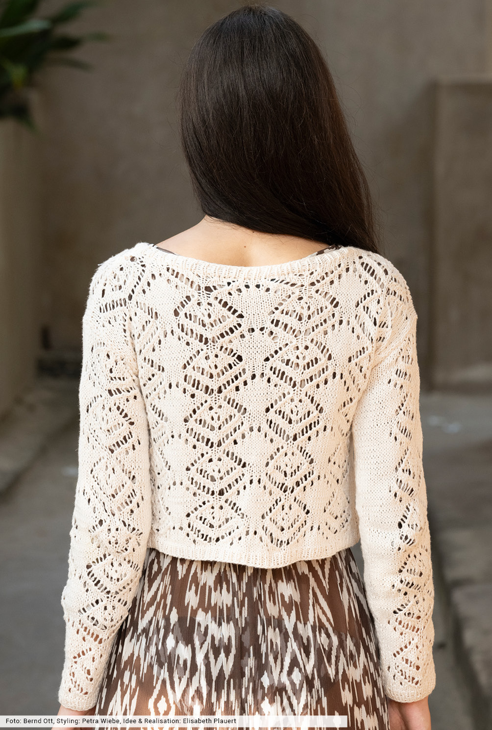 Modellansicht Bild 4: Pulli mit Ajour-Rauten