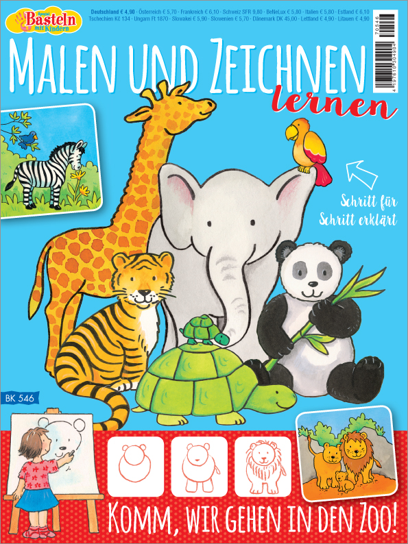 Basteln mit Kindern Spezial BK 546 - Malen und Zeichnen lernen Magazin Produktbild: Basteln mit Kindern Spezial BK546 - Malen und Zeichnen lernen