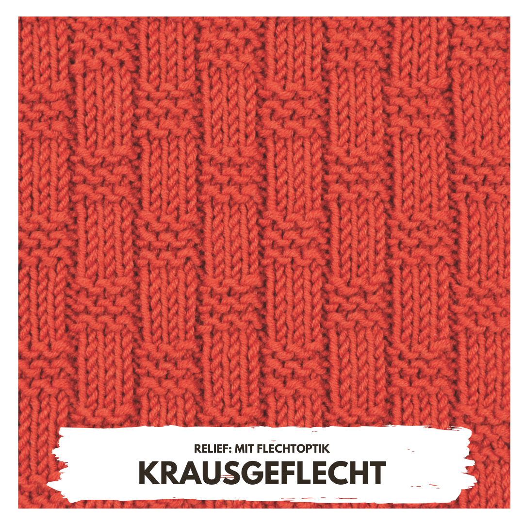 Rotes, handgemachtes Strickmuster mit Flechtoptik. Stilvoll, detailliert, modisch.