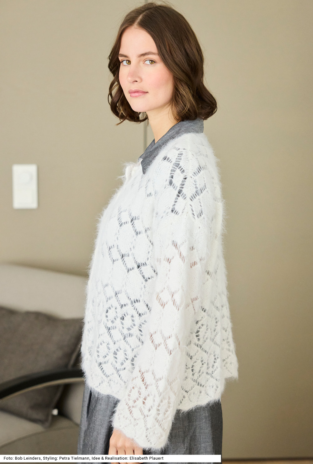 Modellansicht Bild 3: Jacke mit Ajourmuster