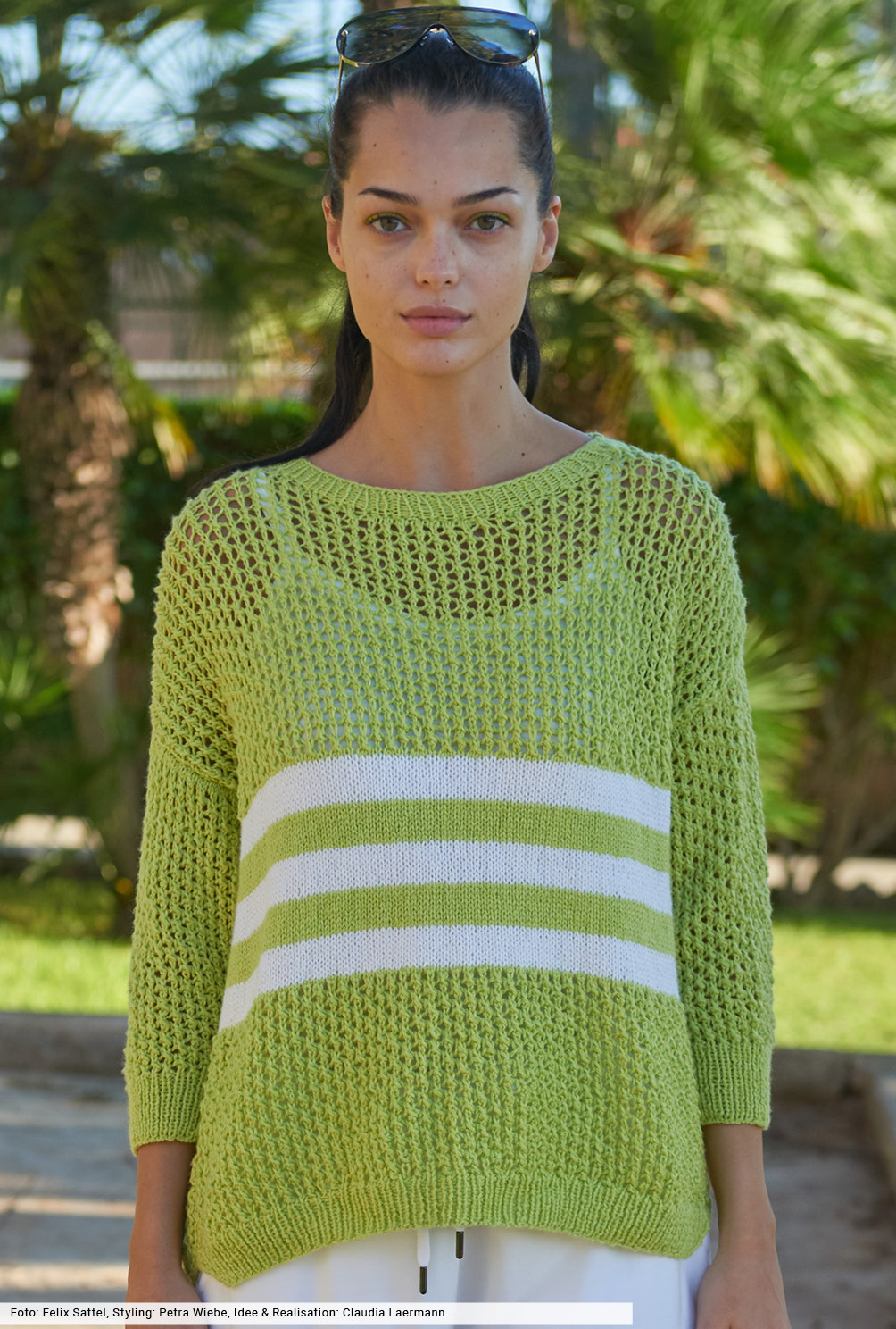 Modellansicht Bild 2: Pulli mit Streifen