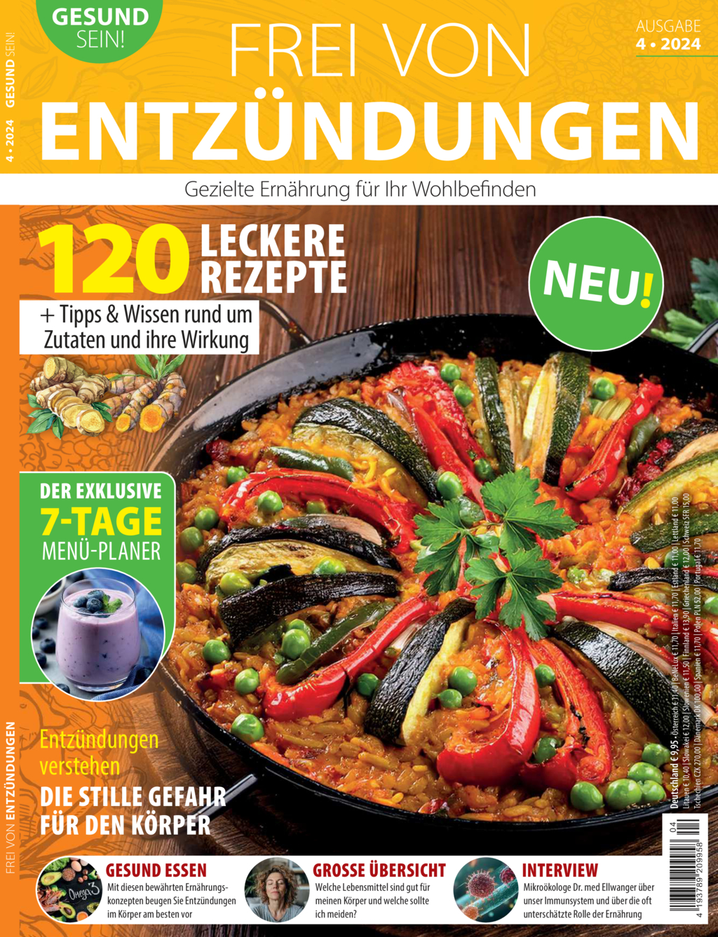 Gesund sein Nr. 4/2024: Frei von Entzündungen Magazin Produktbild: Gesund sein Nr. 4/2024: Frei von Entzündungen