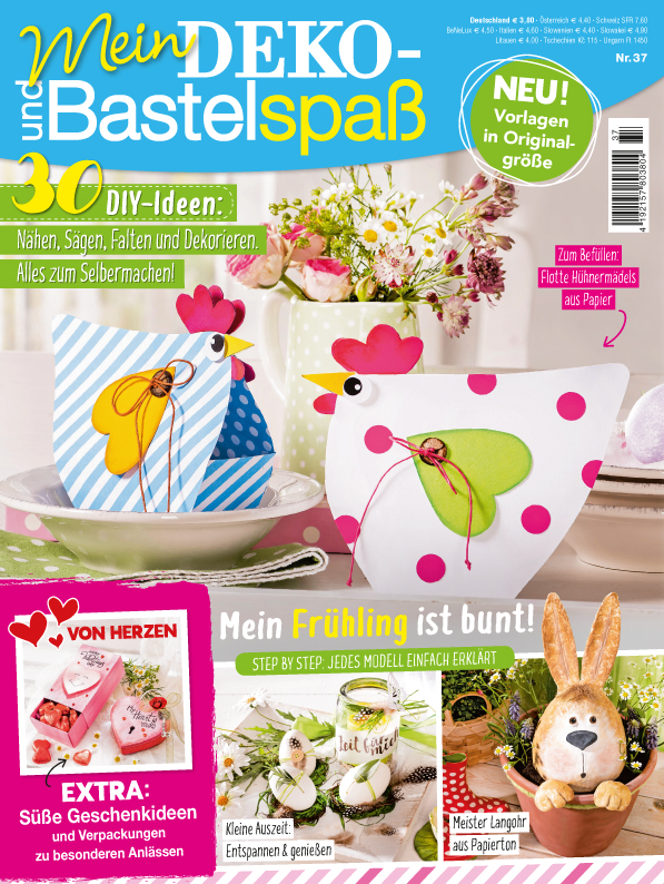 Magazin Produktbild: Zeitschrift. Mein Deko- und Bastelspaß Nr. 37/2020 - Mein Frühling ist bunt!