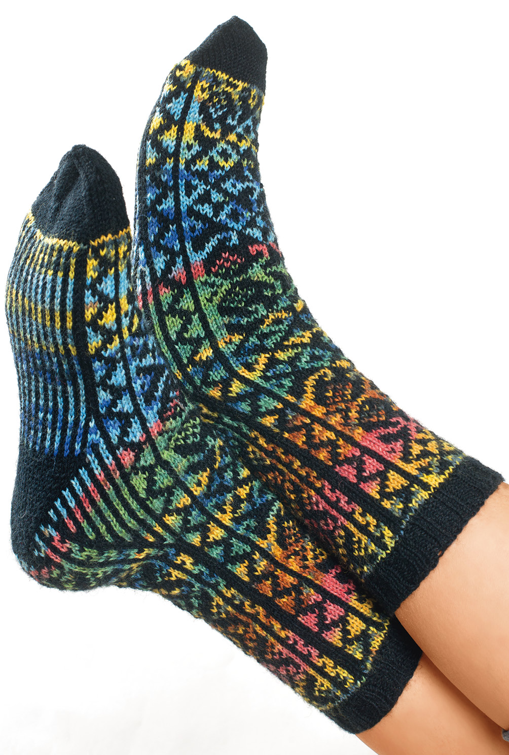 Socken mit Farbverlauf im Jacquardmuster