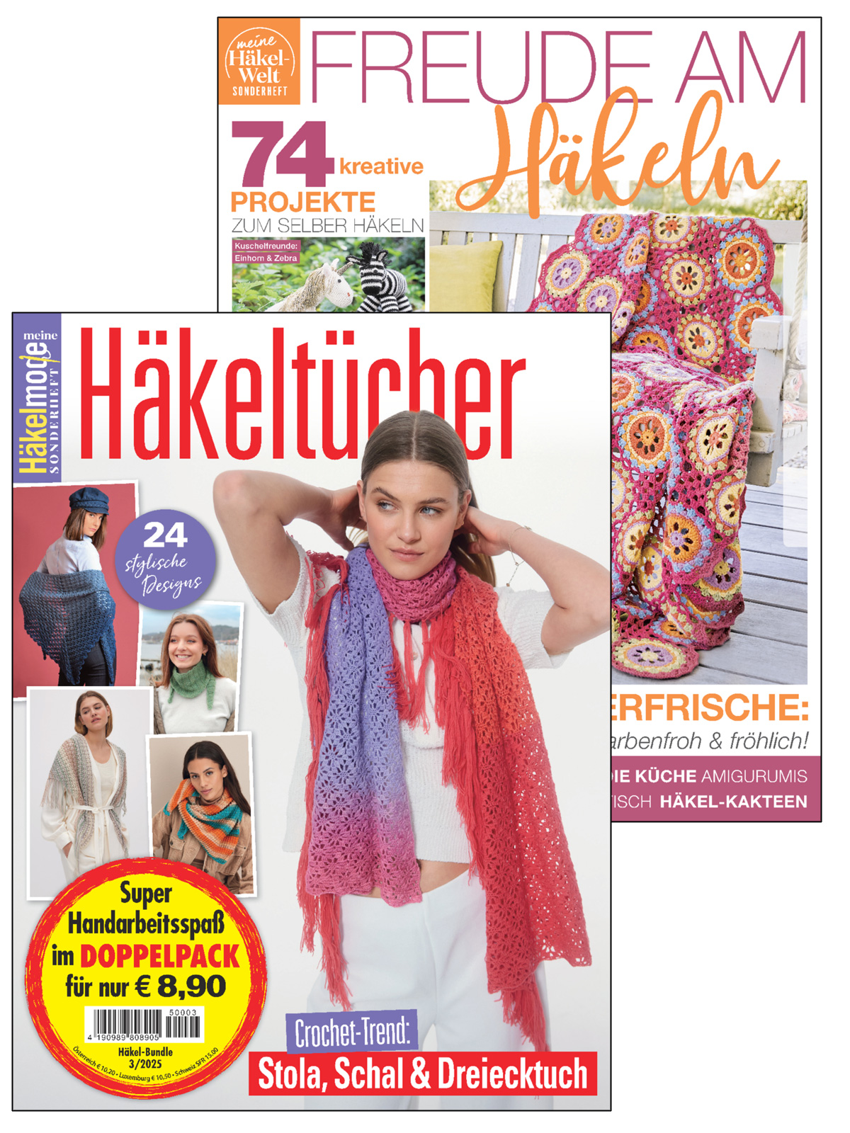 Häkel Bundle MH 066 Häkeltücher + HÄ 007 Sparpaket Produktbild: Häkel Bundle MH 066 Häkeltücher + HÄ 007