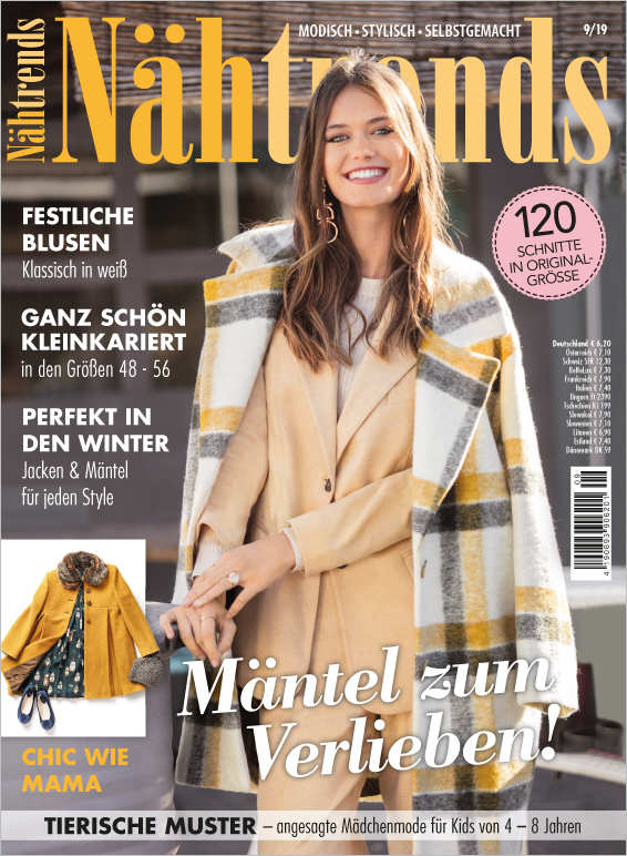 Magazin Produktbild: Nähtrends 9/19- Mäntel zum Verlieben