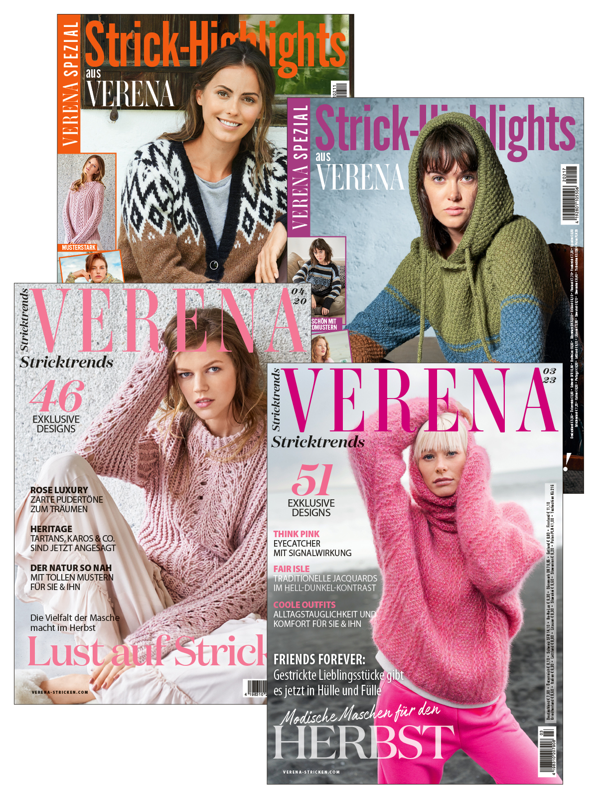 Strick Bundle StBu31: Verena Stricktrends 23 003+20 004 + Verena Spezial V 211+V 217