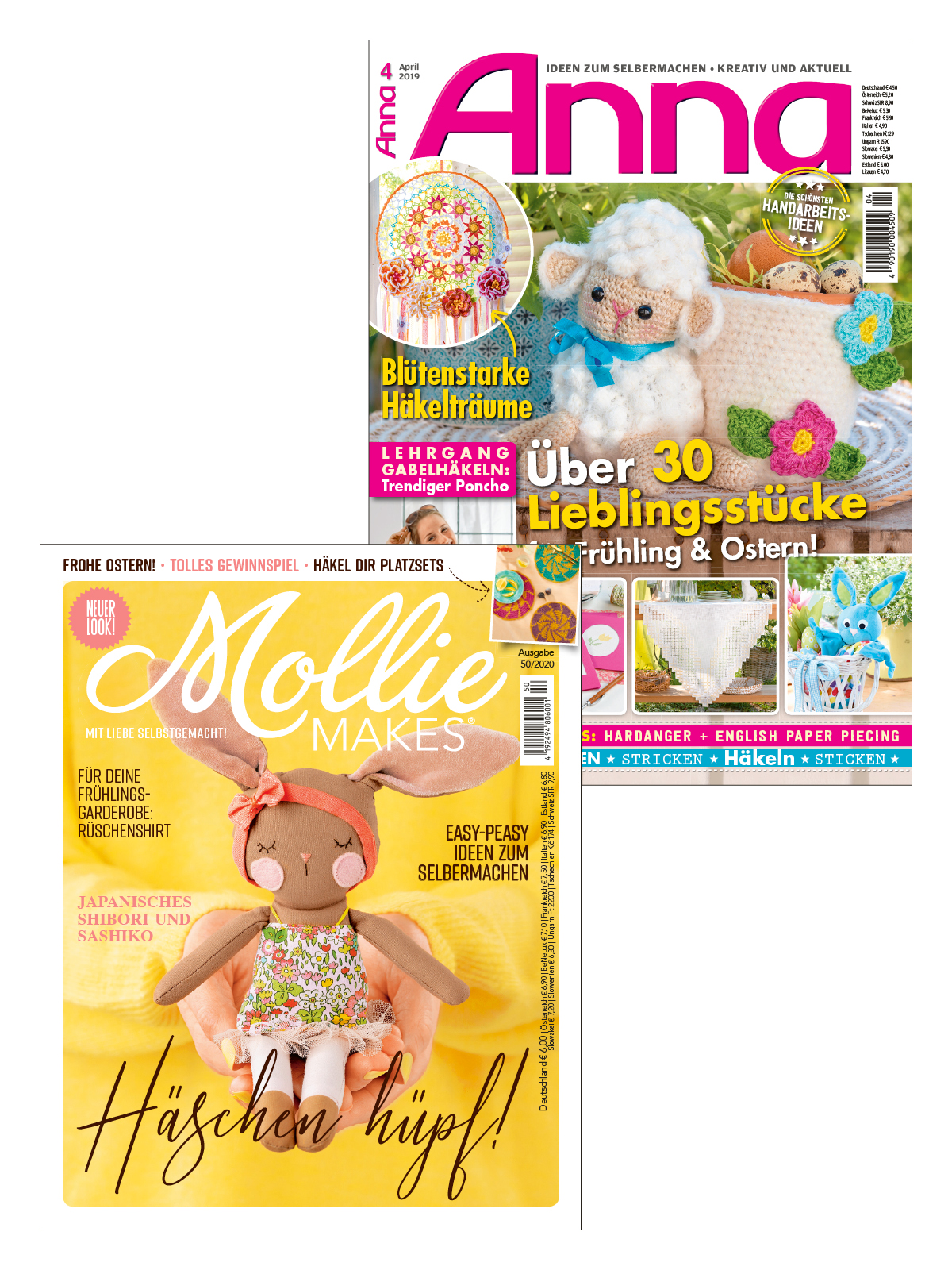 Handarbeit Bundle HaB08/22: Anna 04/2019 + Mollie Makes 50/2020