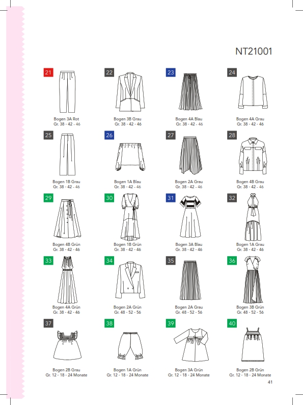 Vielfältige handgemachte Designs: Röcke, Kleider, Jacken. DIY Style mit Fokus auf klare Schnitte und minimalistische Linien.