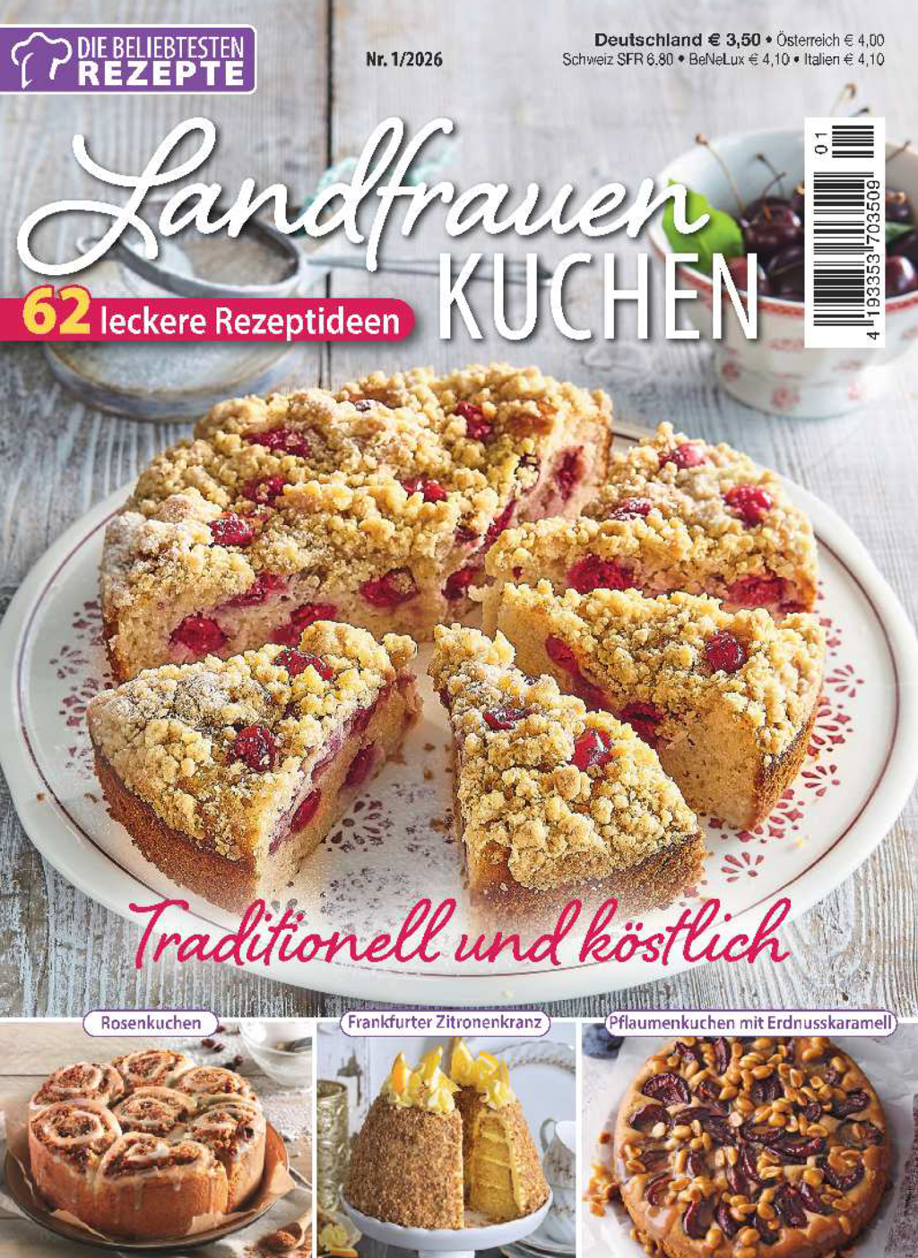 Magazin Produktbild: Die beliebtesten Rezepte 1/2026 - Landfrauenkuchen