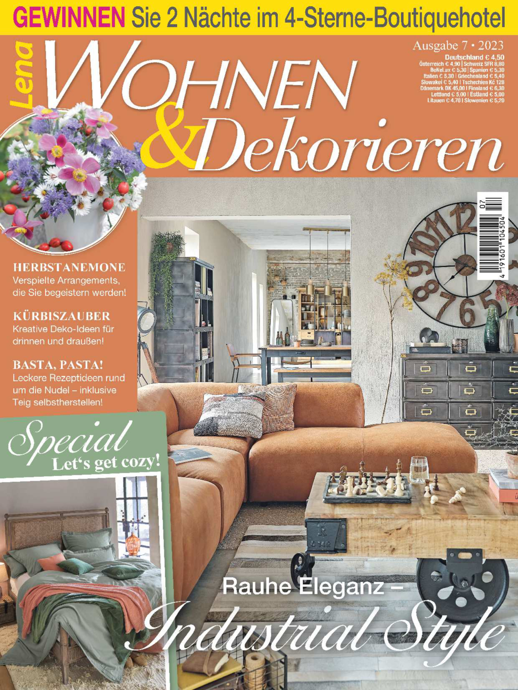 Magazin Produktbild: Lena Wohnen & Dekorieren Nr. 7/2023 - Raue Eleganz - Industrial Style