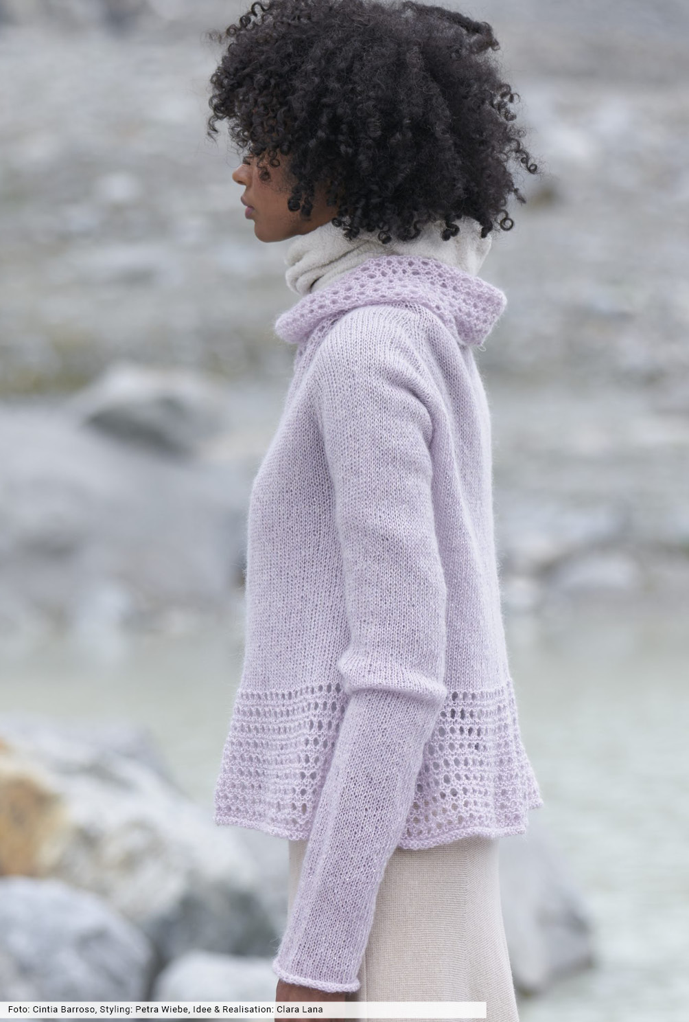 Modellansicht Bild 3: Pulli mit Lochmuster-Rolli
