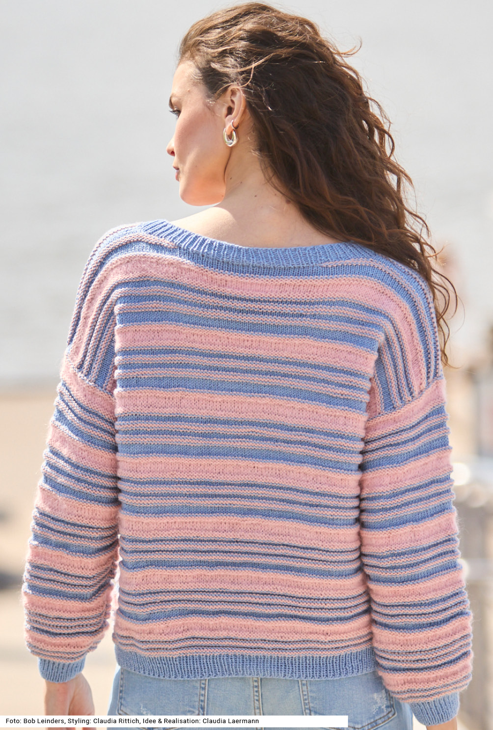 Modellansicht Bild 5: Boxy Pullover mit Streifen