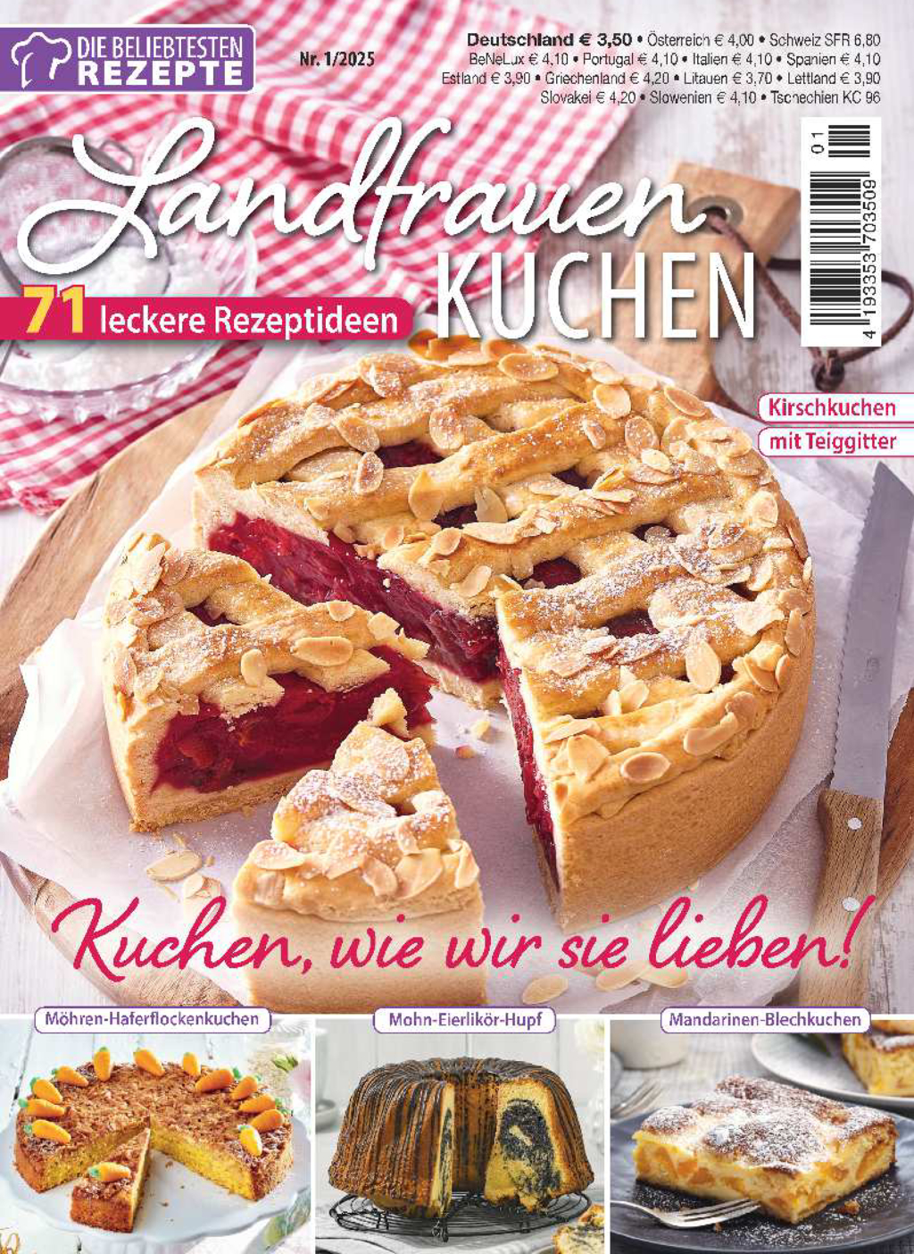 Magazin Produktbild: Die beliebtesten Rezepte 1/2025 - Landfrauenkuchen