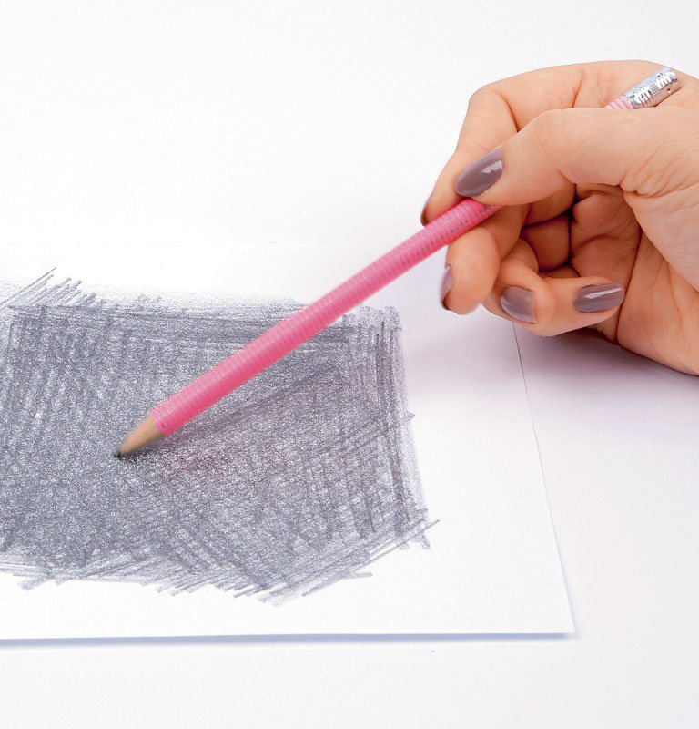 Bleistift im rosa Stil. Strukturiertes, modernes Design. Ideal für DIY-Zeichenprojekte und handgefertigte Kunstwerke.