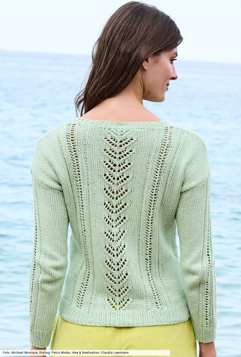 Modellansicht Bild 5: Pulli mit Ajourstreifen