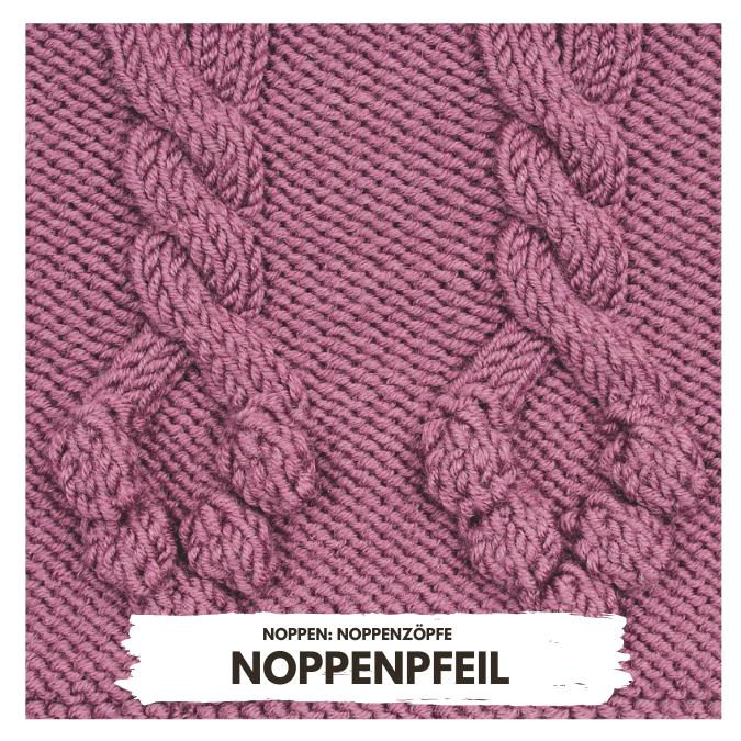 Lila Garn, Zopf- und Noppenstruktur, handgemacht, modisch, DIY-Chic.